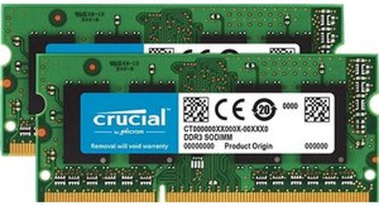Crucial 16GB DDR3L SODIMM RAM Geheugen Kit 1600MHz voor Laptops Mini-PC's
