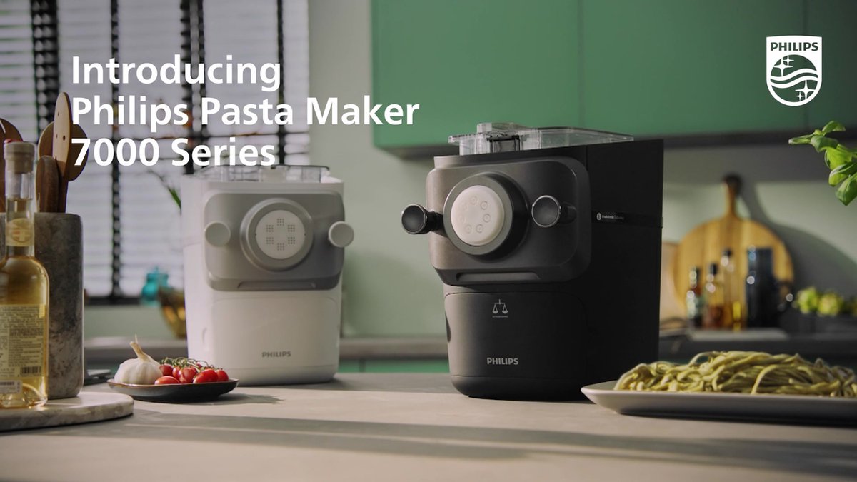 Philips 7000 Serie Pastamachine met 8 Vormschijven, Automatische Weegfunctie, Zwart