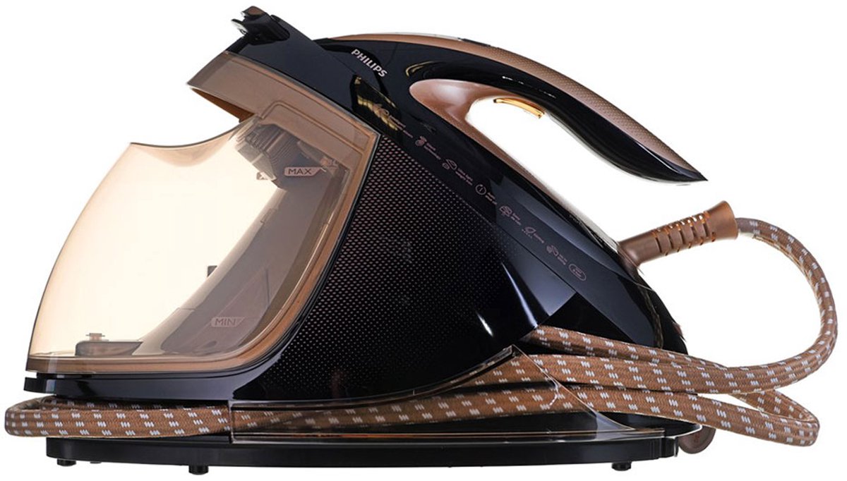 Philips PerfectCare Elite Plus GC9682/80 Stoomgenerator met OptimalTEMP Technologie, 1.8L Watertank, Zwart/Goud