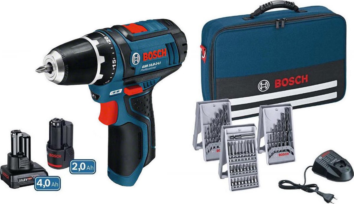 Bosch Professional 12V Accuboormachine GSR 12V-15: Krachtig, Compact, Compleet Kit