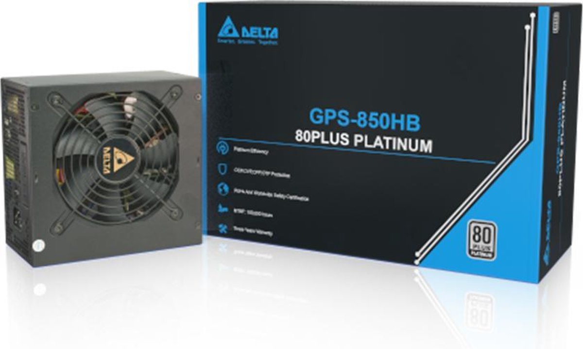 Delta GPS-750FB A A22 PC Voeding - 750 Watt ATX Platinum Gaming PSU Efficiënt en Betrouwbaar