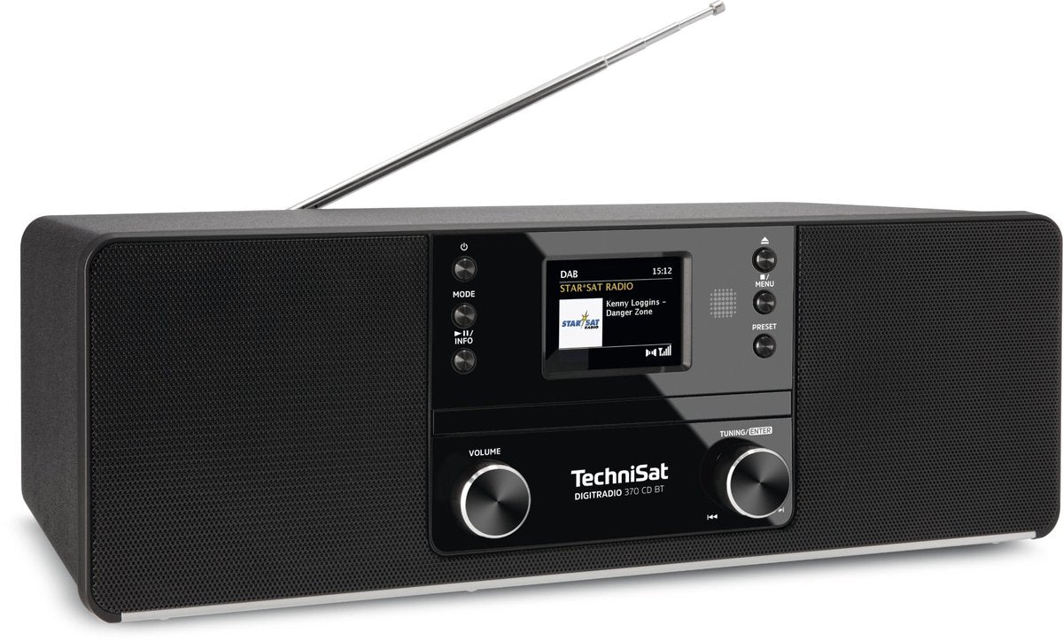 Technisat Digitradio 370 CD BT Zwart: DAB+, FM, CD, Bluetooth, USB Stereo Radio