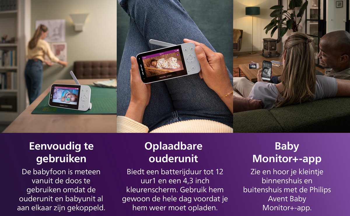 Philips Avent Connected Beeldbabyfoon SCD951/26: HD Camera, App & Nachtzicht