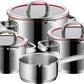 WMF Function 4 Roestvrijstalen Pannenset - 4-delig - Innovatief Afgietsysteem, Inductie Geschikt
