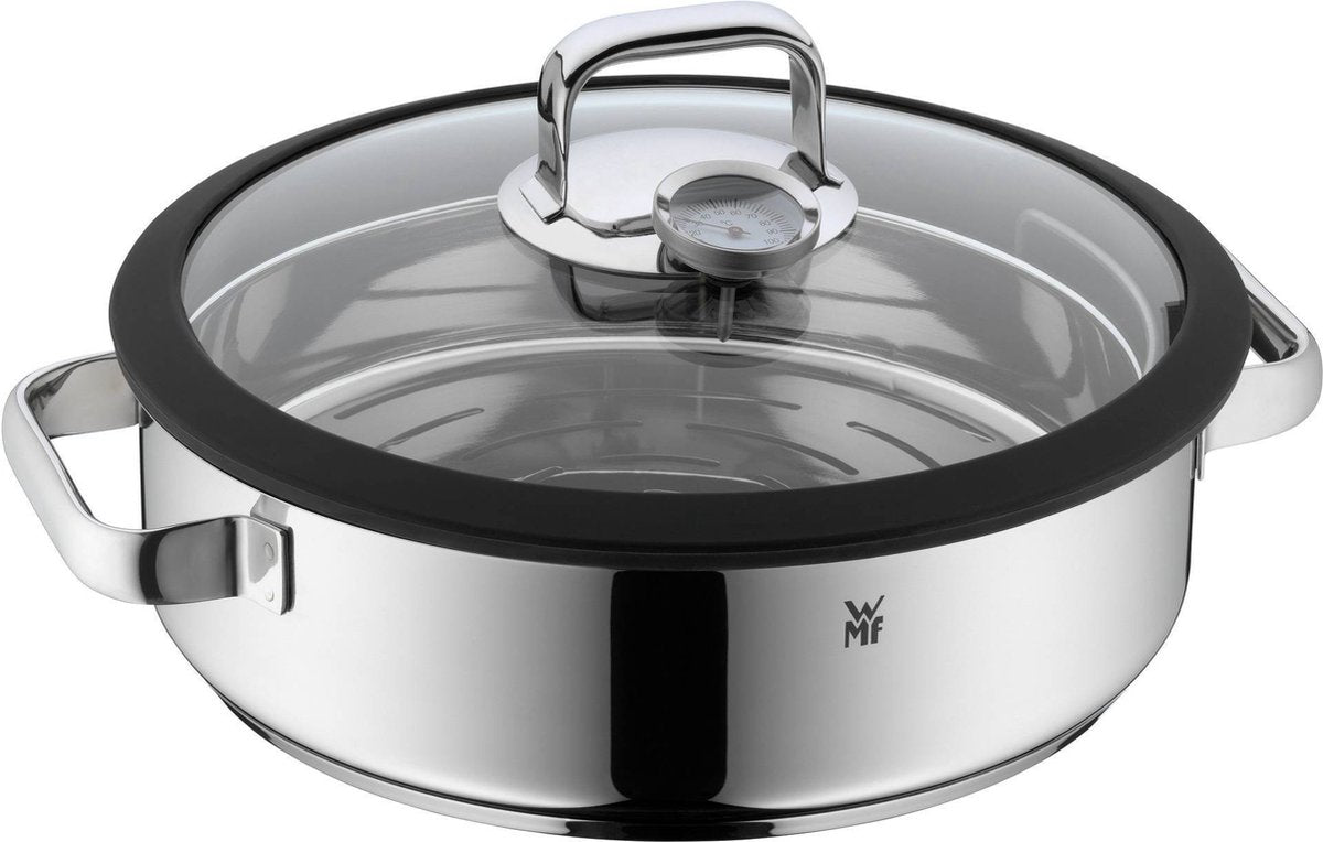 WMF Vitalis RVS Stoom- en Braadpan Ø28cm - Gezond Koken Inductie