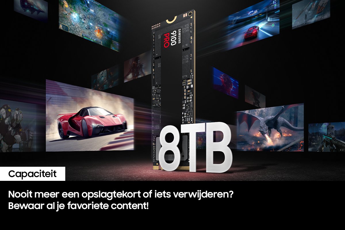 Samsung 9100 PRO PCIe 5.0 NVMe M.2 SSD - Razendsnelle Interne Opslag voor PC Gamers en Creators