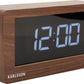 Karlsson Boxed Tafelklok: Modern Donker Hout LED Display Scandinavisch Design