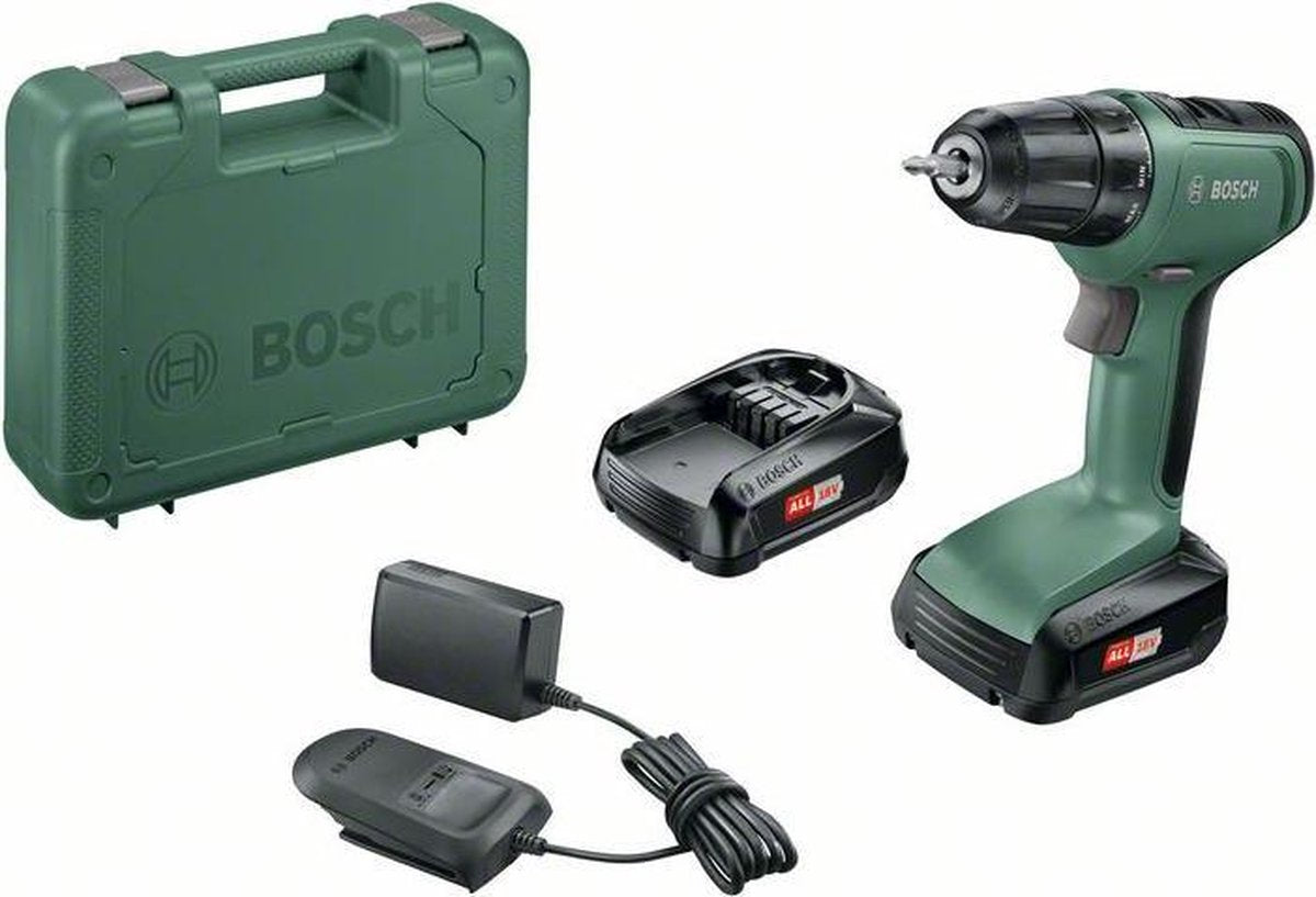 Bosch UniversalDrill 18 Accuschroefboormachine 18V met 2 Accu's en Lader