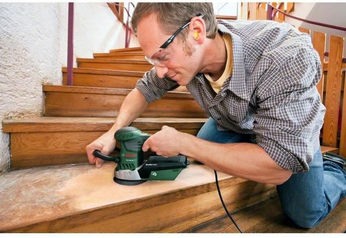 Bosch PEX 400 AE Krachtige Excenterschuurmachine - Snoer, 350 W, Stofafzuiging, Koffer