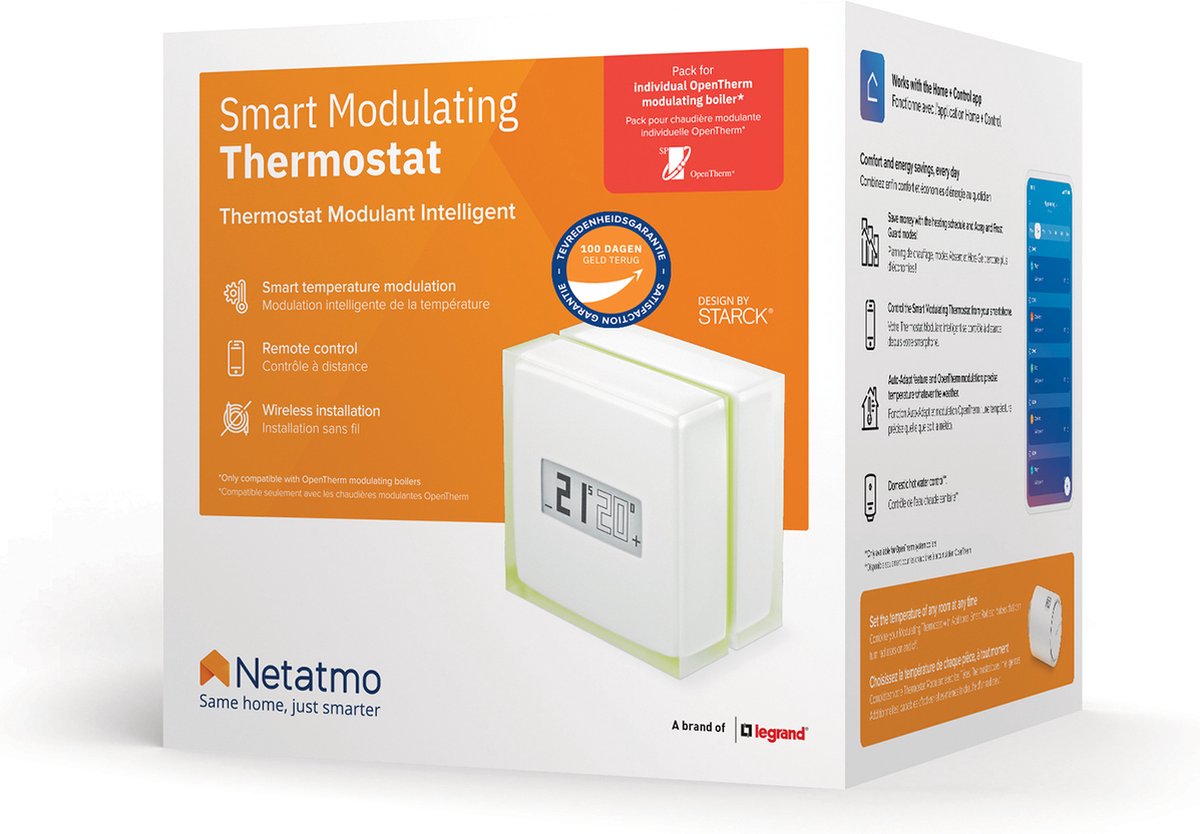 Netatmo Slimme Thermostaat Modulerend - OpenTherm Cv-ketel