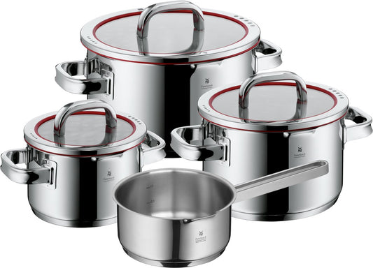 WMF Function 4-Delige Pannenset | Inductiegeschikt | TransTherm-bodem | Vaatwasserbestendig
