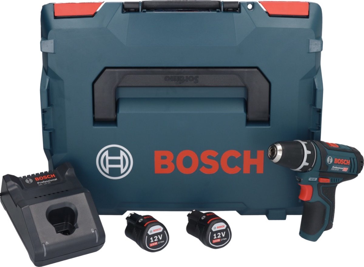 Bosch Professional GSR 12V-15 Accu Schroefboormachine met 2 Accu's