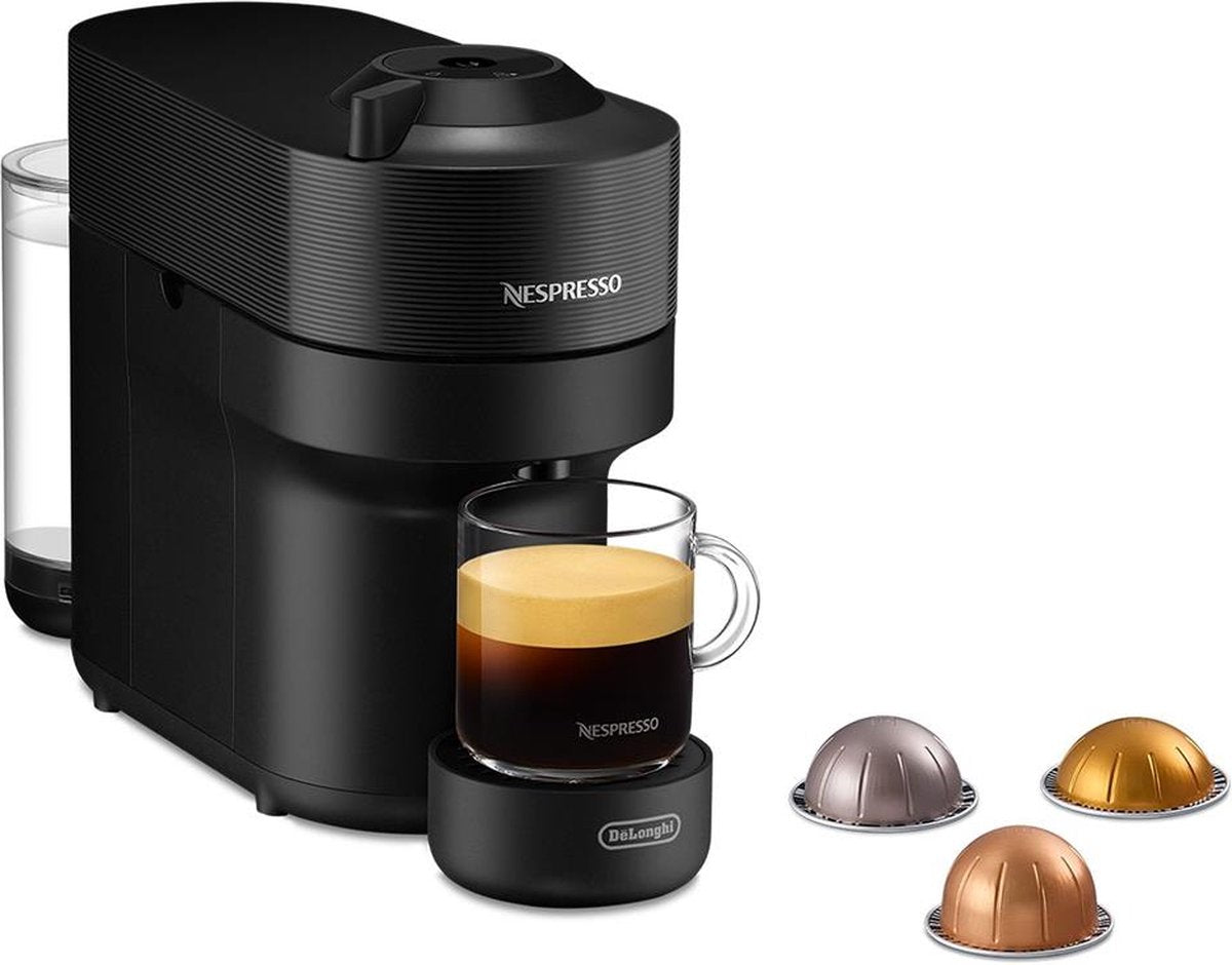 De'Longhi Nespresso Vertuo Pop ENV90.B Koffiecupmachine Zwart - Compact, Slim, Veelzijdig