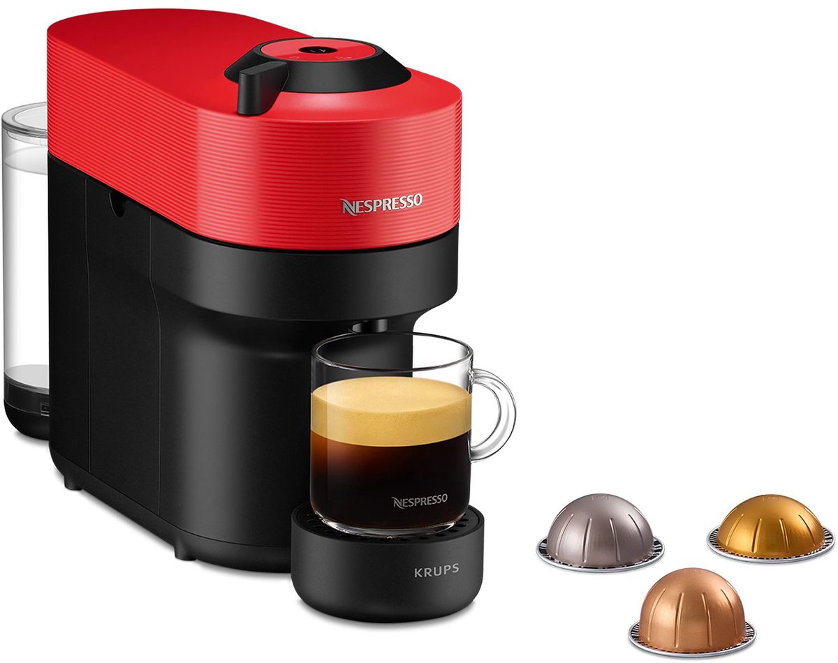 Krups Nespresso Vertuo POP XN9205 Koffiemachine - Compact, Vertuo Cups, Spicy Red
