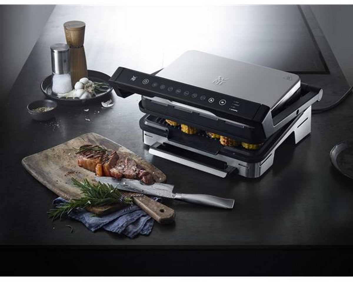 WMF Profi Plus Contact Grill Perfection - RVS - 2180W - Automatische Kooksensor