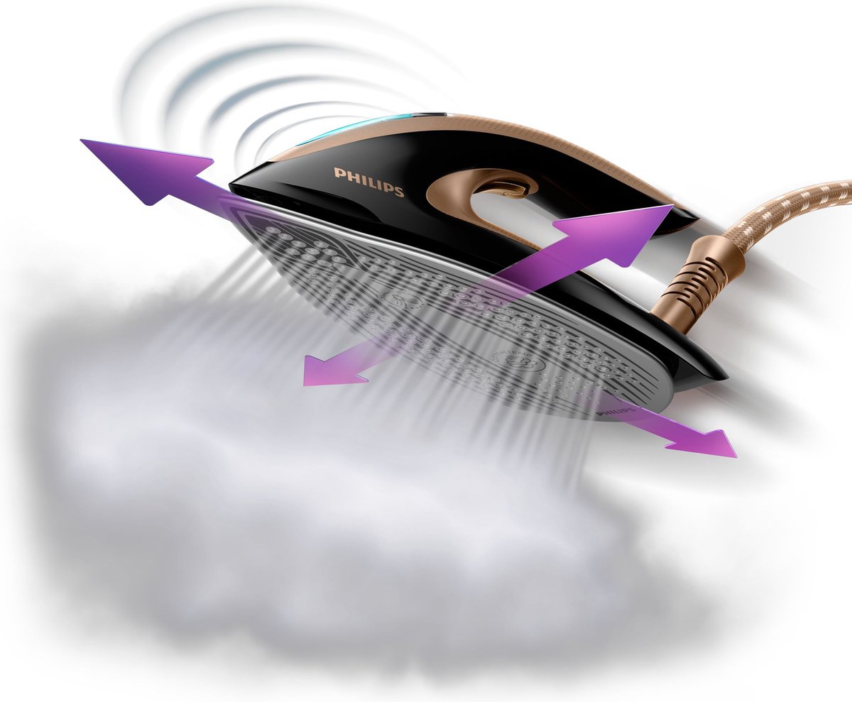 Philips PerfectCare Elite Plus GC9682/80 Stoomgenerator met OptimalTEMP Technologie, 1.8L Watertank, Zwart/Goud