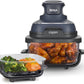 Ninja CRISPi 4-in-1 Compact Glazen Airfryer Kooksysteem: Veelzijdig, PFAS-vrij, Grijs