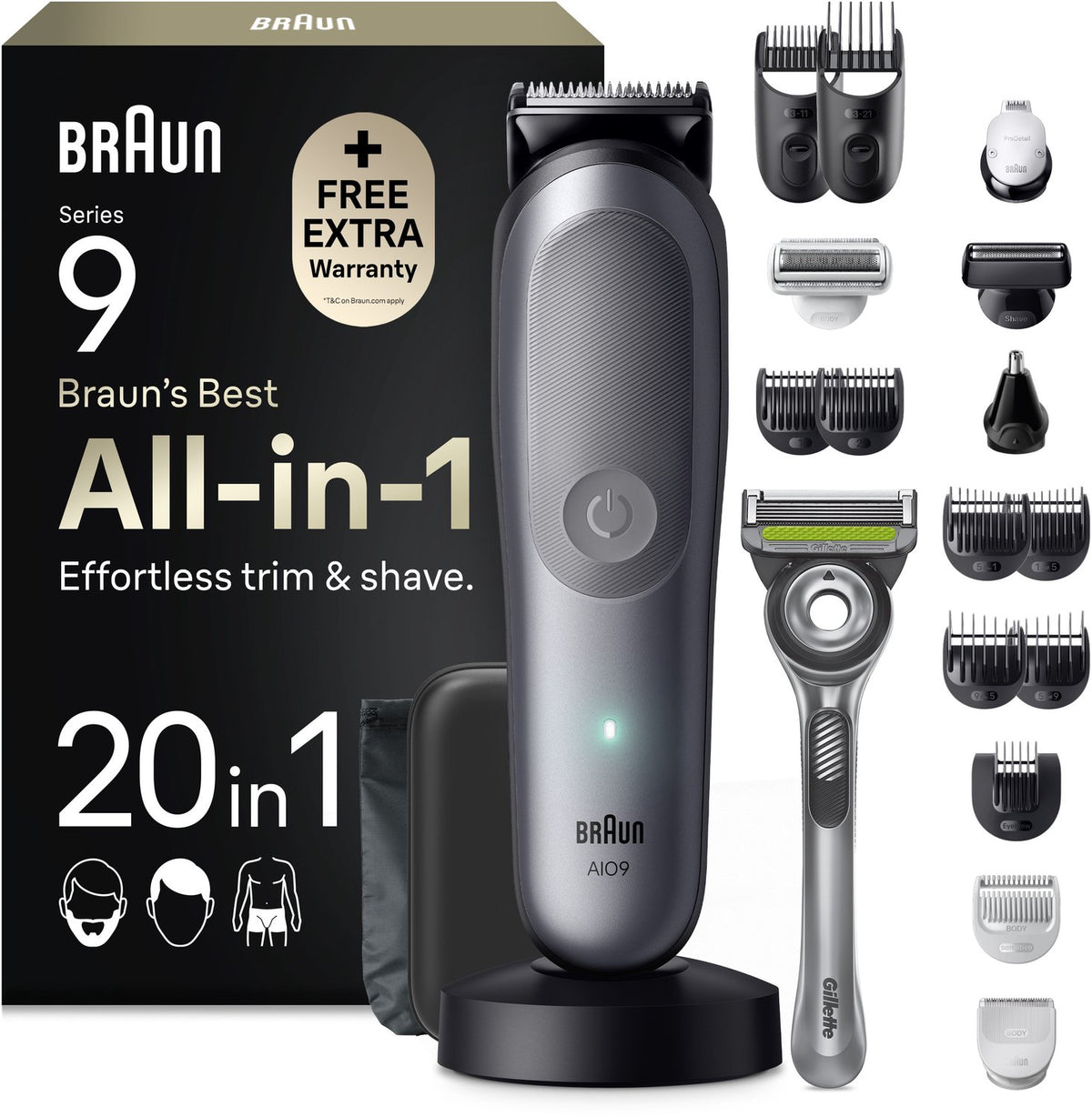 Braun All-in-One Series 9 AIO9540 Baardtrimmer voor Mannen