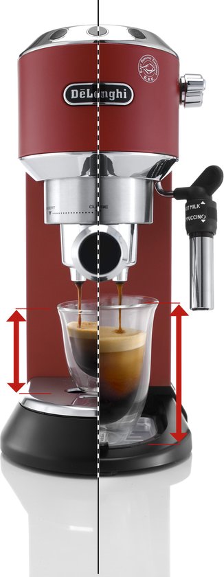 De'Longhi Dedica Style EC685.R Compacte Pistonmachine Rood voor Perfecte Espresso