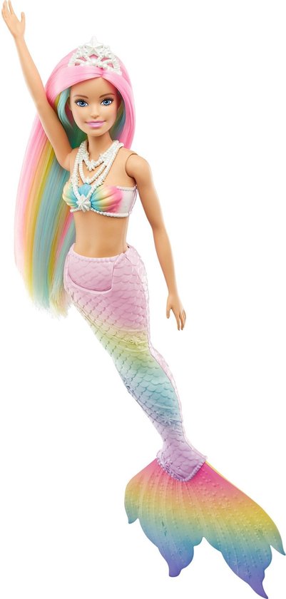 Barbie Dreamtopia Regenboogmagie Zeemeerminpop: Magische Kleurverandering, Blond Haar Speelplezier