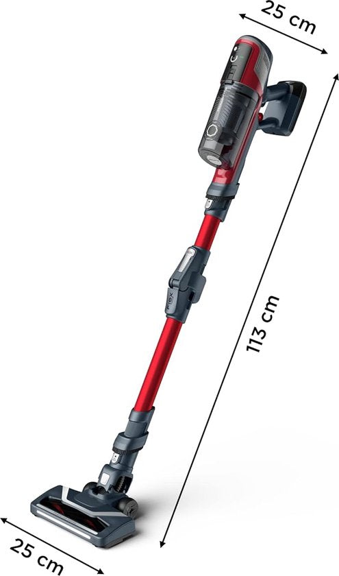 Rowenta RH6471 Draadloze Steelstofzuiger Zwart/Rood: Krachtige 18V Lithium Batterij
