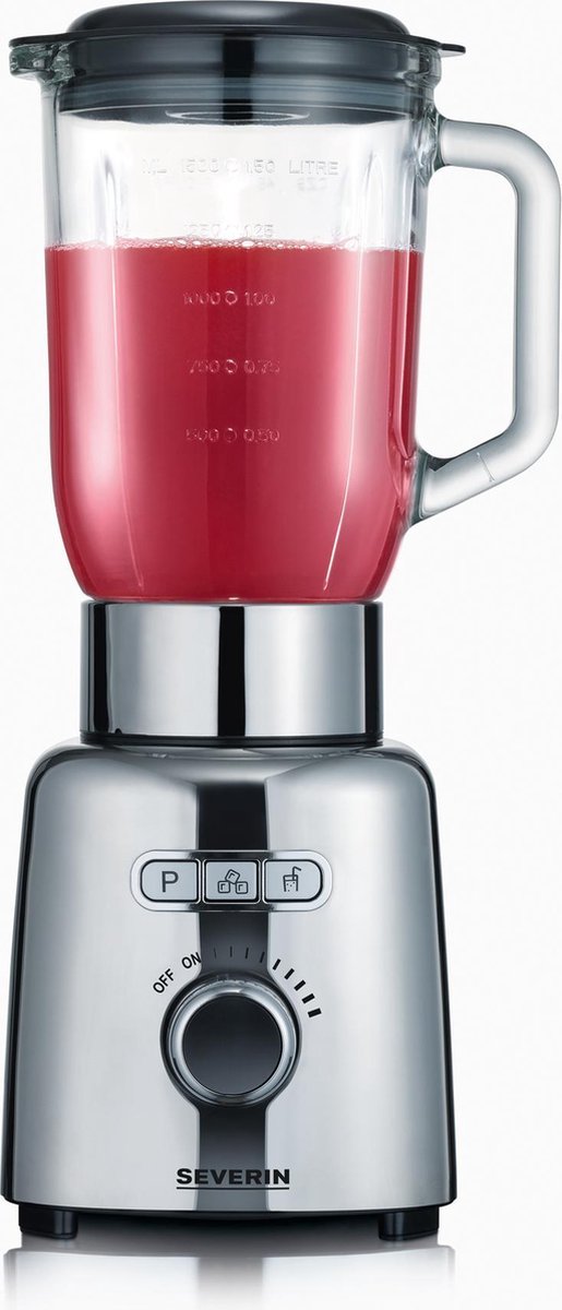 Severin SM 3710 Krachtige Blender: 1000W, 1.5L Glazen Kan, IJs Crush