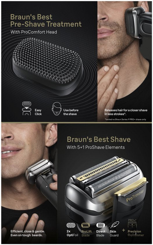 Braun Series 9 Pro+ Elektrisch Scheerapparaat 9590cc Zwart