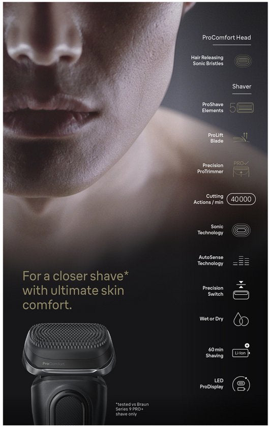 Braun Series 9 Pro+ Elektrisch Scheerapparaat 9590cc Zwart