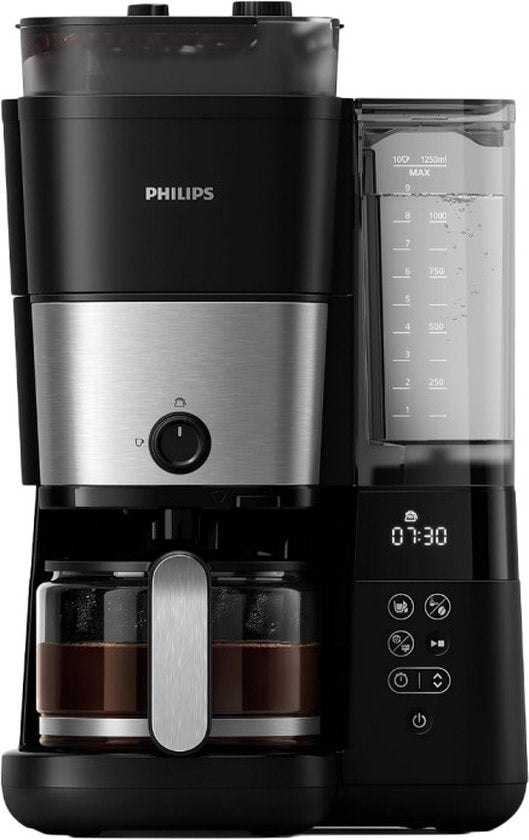 Philips All-in-1 Brew Filter Koffiezetapparaat HD7900/50 met Molen Zwart