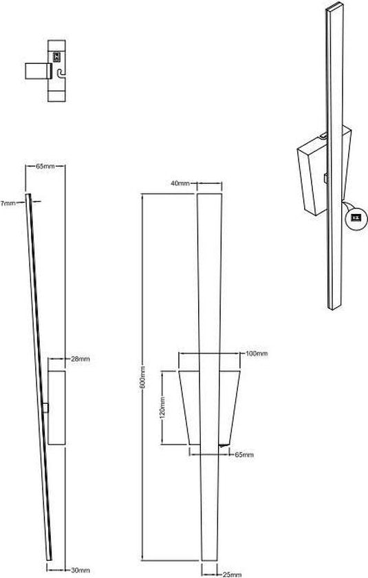 Trio Lighting LUPO Witte LED Klemlamp met Dimfunctie - Modern & Veelzijdig