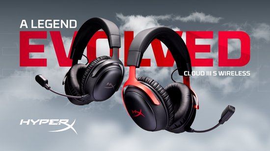 HyperX Cloud III S Draadloze Gaming Headset Zwart