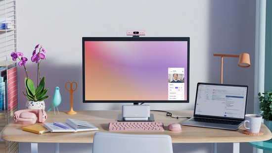 Logitech Brio 500 Full HD Webcam Roze 1080p/30fps Automatische Correctie