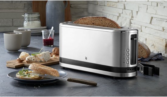 WMF KITCHENminis XXL Broodrooster RVS - Compacte Toaster met Ontdooifunctie