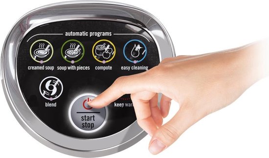 Moulinex Easy Soup LM8411 Soepmaker 1000W 1.2L RVS - 5 Automatische Programma's