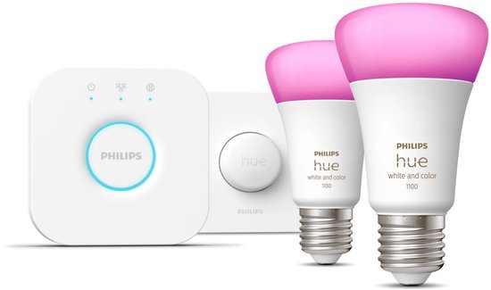 Philips Hue White and Color Ambiance Starterkit 2x E27 9W 1100lm