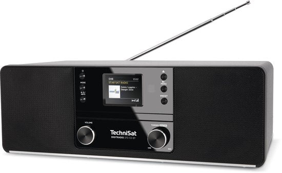 Technisat Digitradio 370 CD BT Zwart: DAB+, FM, CD, Bluetooth, USB Stereo Radio