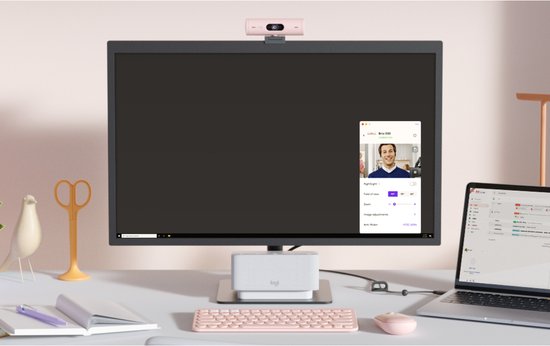 Logitech Brio 500 Full HD Webcam Roze 1080p/30fps Automatische Correctie