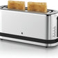 WMF KITCHENminis XXL Broodrooster RVS - Compacte Toaster met Ontdooifunctie