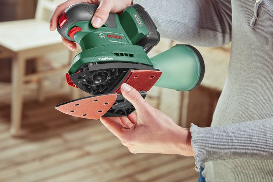 Bosch UniversalSander 18V-10 Accu Multischuurmachine: Krachtig, Draadloos Schuren Hout, Kunststof, Metaal