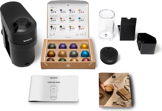 De'Longhi Nespresso Vertuo Pop ENV90.B Koffiecupmachine Zwart - Compact, Slim, Veelzijdig