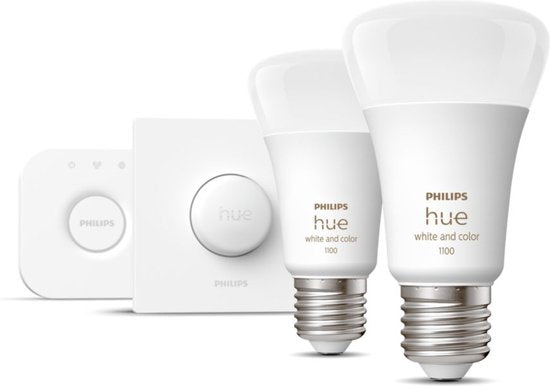 Philips Hue White and Color Ambiance Starterkit 2x E27 9W 1100lm
