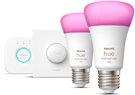 Philips Hue White and Color Ambiance Starterkit 2x E27 9W 1100lm