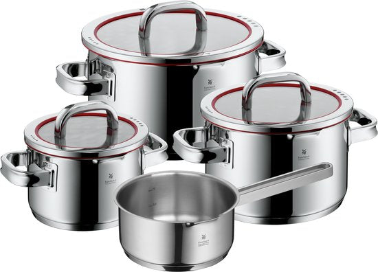 WMF Function 4-Delige Pannenset | Inductiegeschikt | TransTherm-bodem | Vaatwasserbestendig