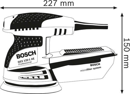 Bosch GEX 125-1 AE Excenterschuurmachine 250W