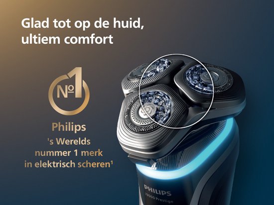 Philips i9000 Prestige Elektrisch Scheerapparaat Mannen: Ultraglad Zilver, Nat & Droog