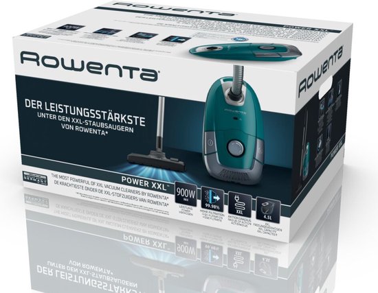 Rowenta Power XXL RO3143 Zakstofzuiger - 900W, 12m Actieradius, Hoge Filtratie