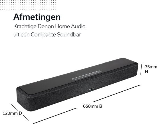 Denon Home 550 Soundbar: Immersieve Dolby Atmos, HEOS, Spraakbediening, Wifi & Bluetooth