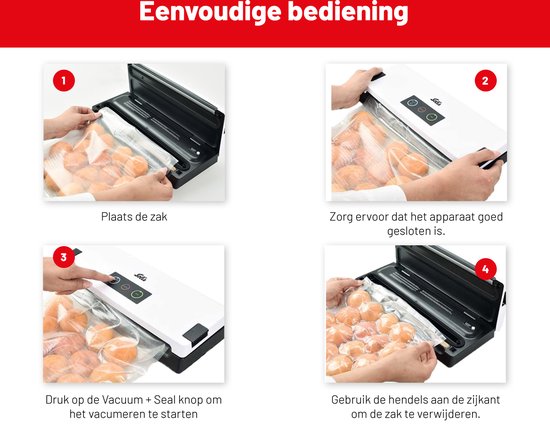 Solis Vac Quick 576 Volautomatische Vacumeermachine met Slangaansluiting Wit voor Voedsel