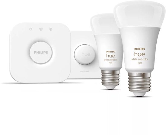 Philips Hue White and Color Ambiance Starterkit 2x E27 9W 1100lm