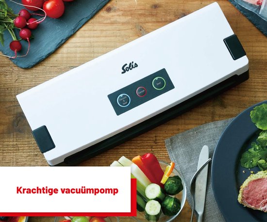 Solis Vac Quick 576 Volautomatische Vacumeermachine met Slangaansluiting Wit voor Voedsel